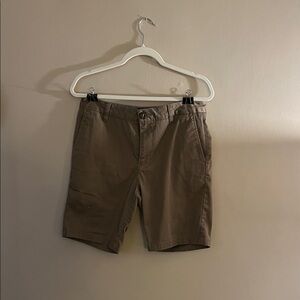 Classic Men's Tan Flat Front Shorts